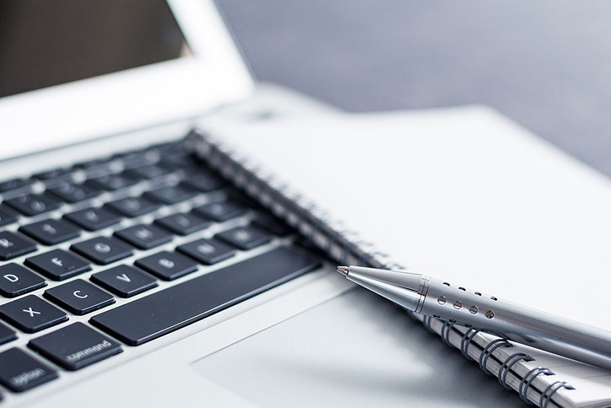 Laptop Open for Business